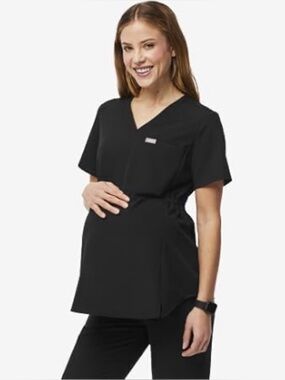 Figs Maternitt Scrub Top—Dark Harbor